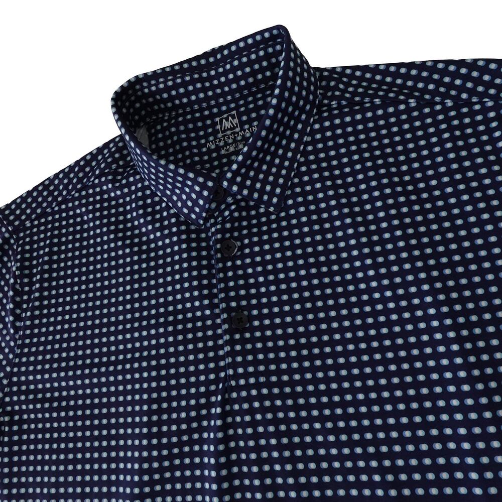 Mizzen Main Performance Geometric Golf Polo Shirt Men's Large